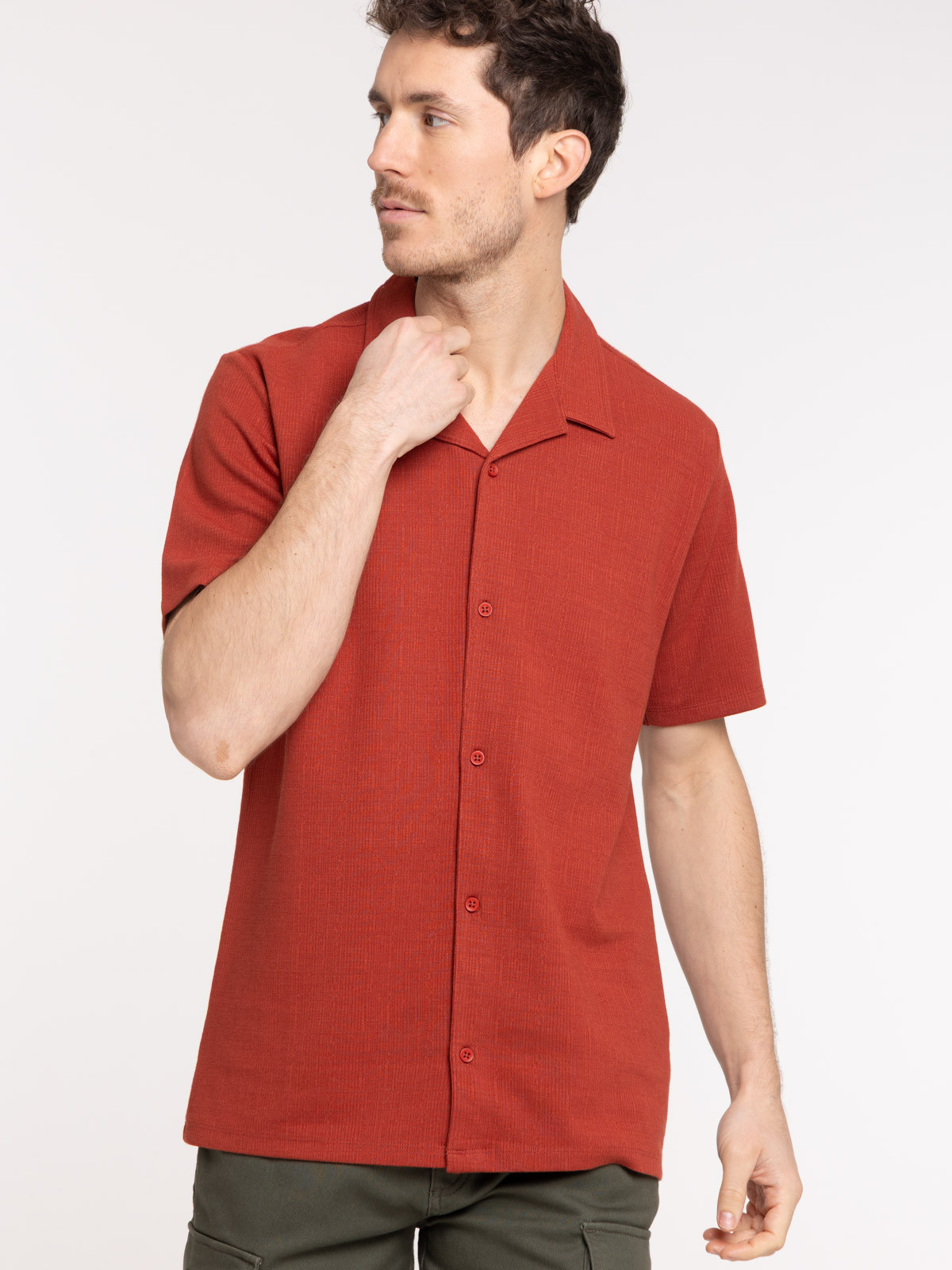 Chemisette homme col tailleur homme