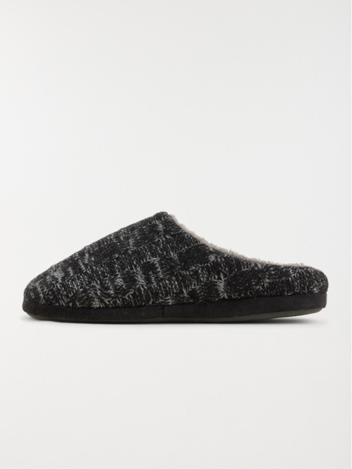 Chaussons coloris noir homme (40-45)