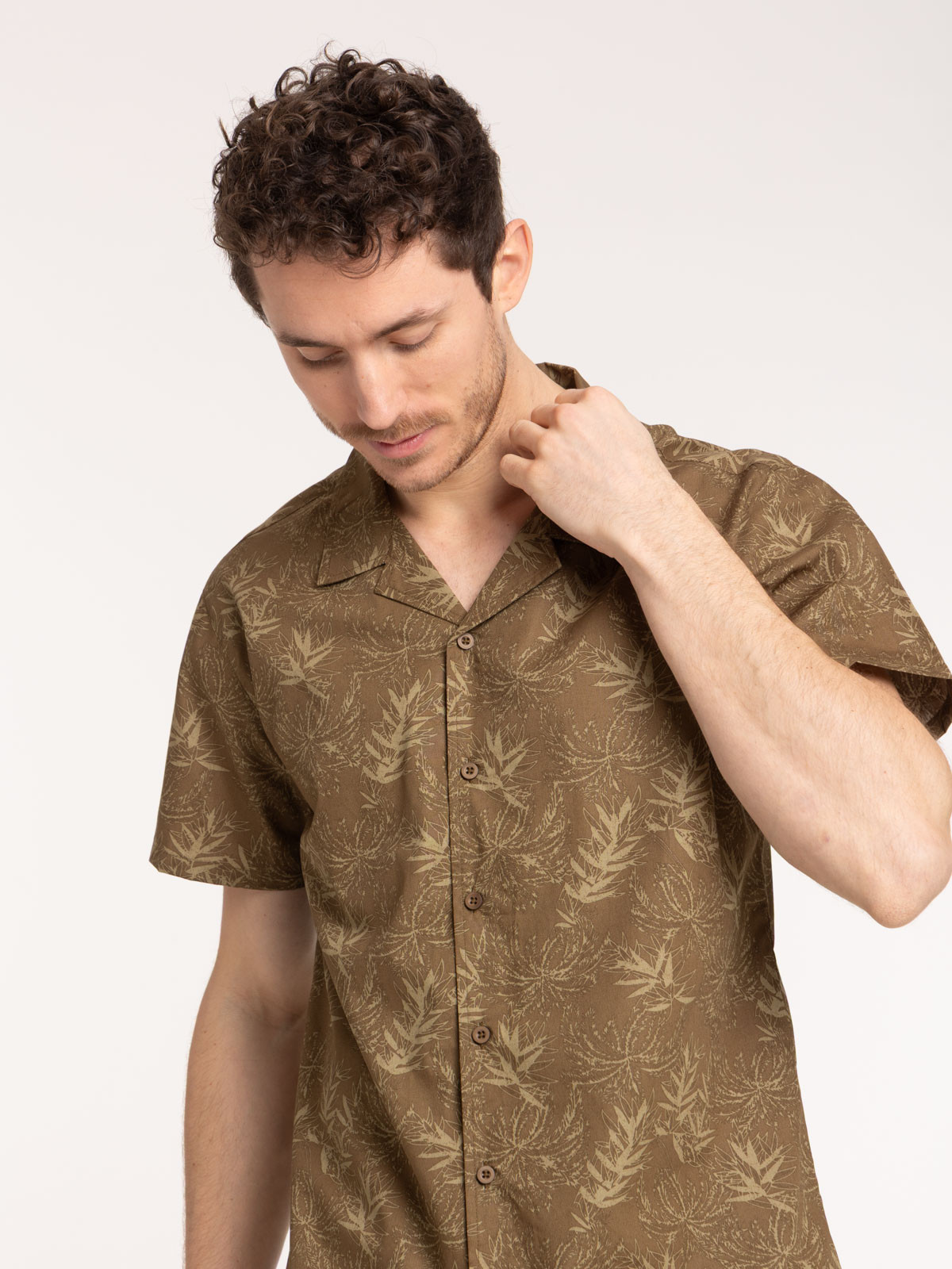 Chemise manches courtes imprimée homme