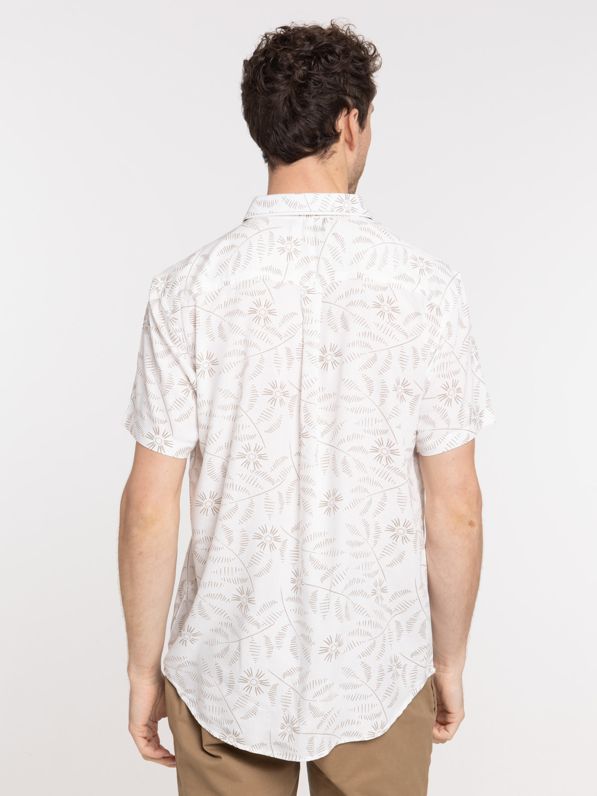 Chemise imprimée feuillage homme