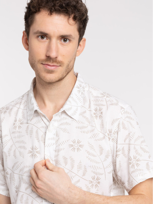 Chemise imprimée feuillage...