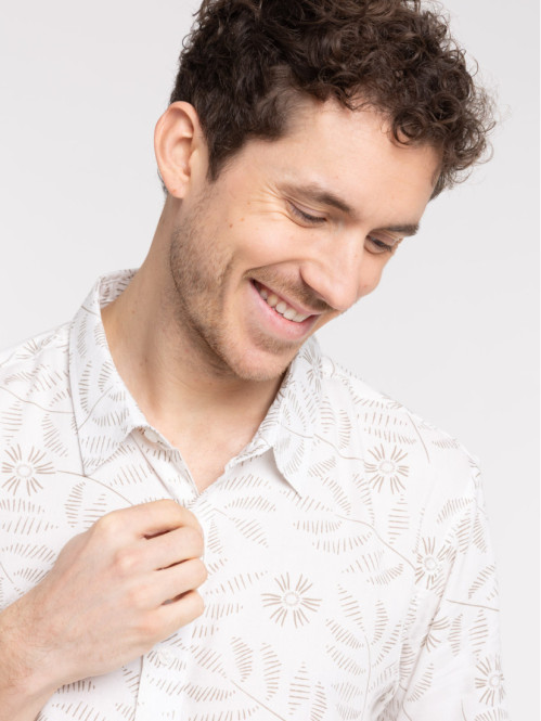 Chemise imprimée feuillage...
