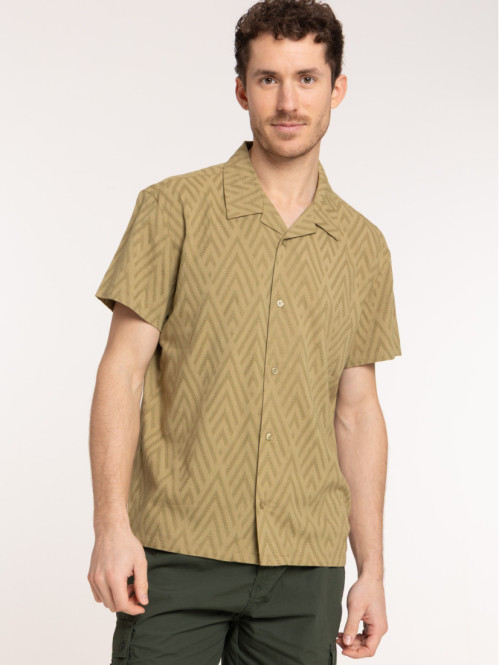 Chemise motif vert boa homme