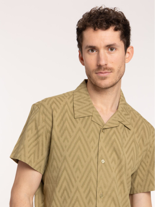Chemise motif vert boa homme