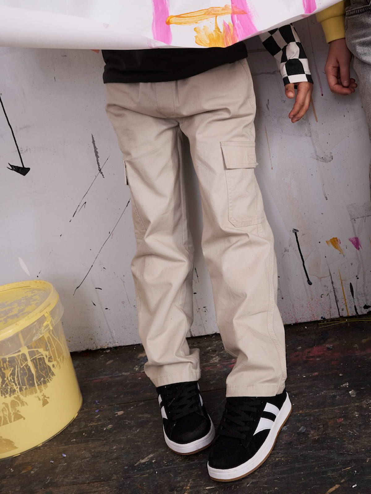 Baskets coloris noir garçon (31-39)