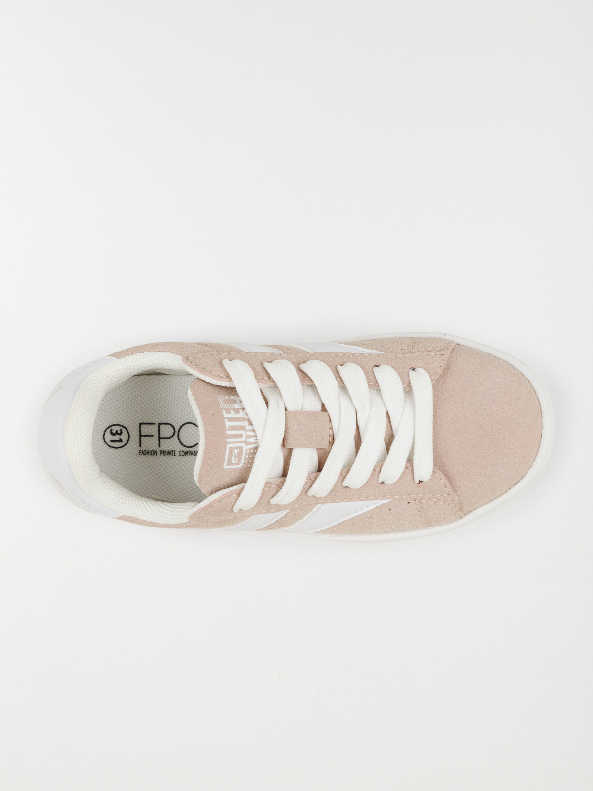 Baskets roses à lacets fille (31-36)