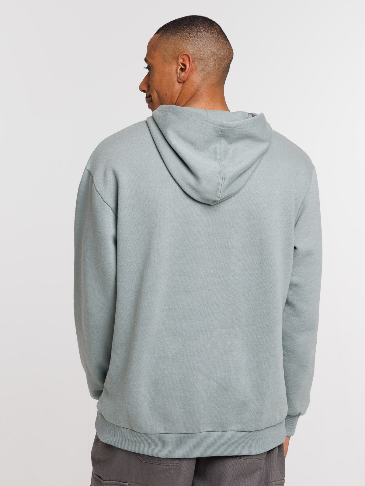 Sweat basique uni à capuche homme