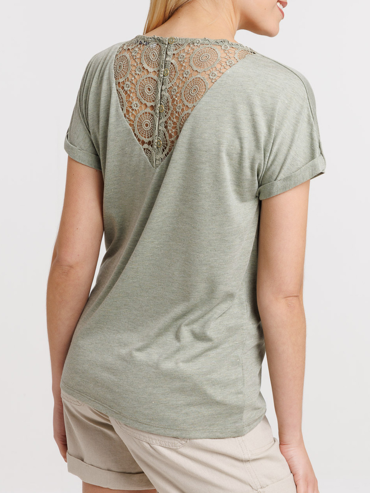 T-shirt femme dentelle macramé dos T-shirt femme dentelle macramé dos