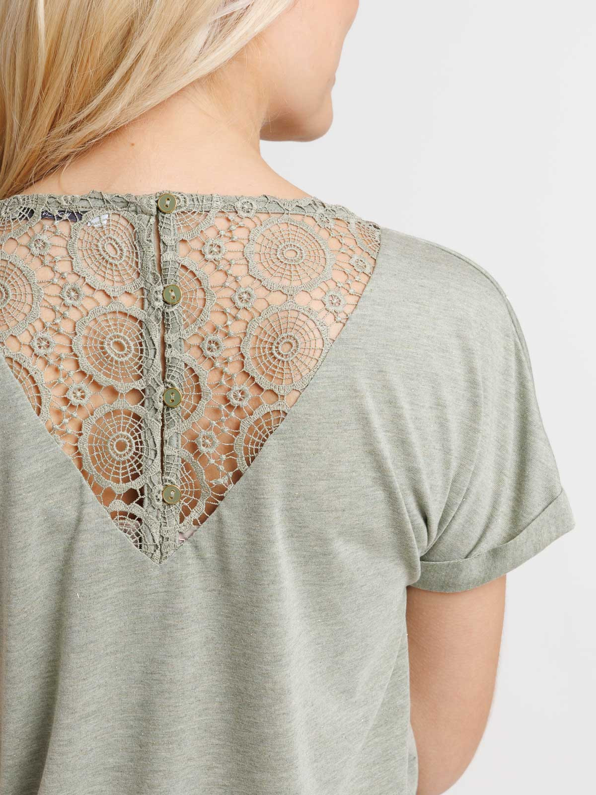 T-shirt femme dentelle macramé dos T-shirt femme dentelle macramé dos