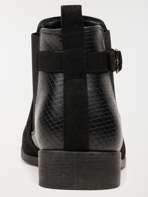 Bottines plates noires...