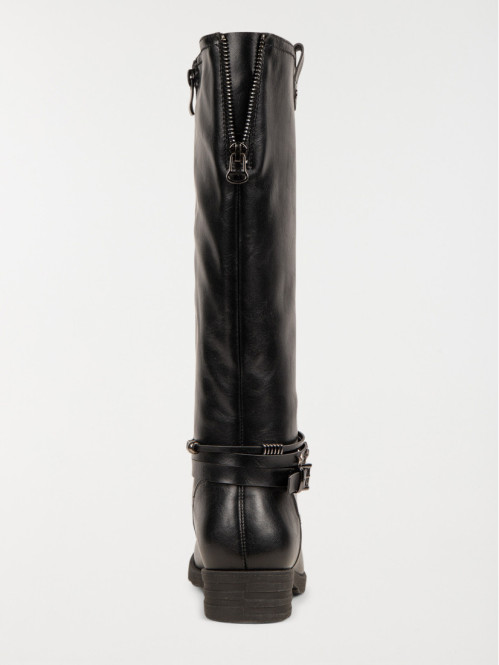 Bottes noires détail zip...