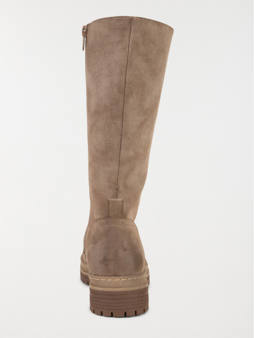 Bottine beige lacet femme...