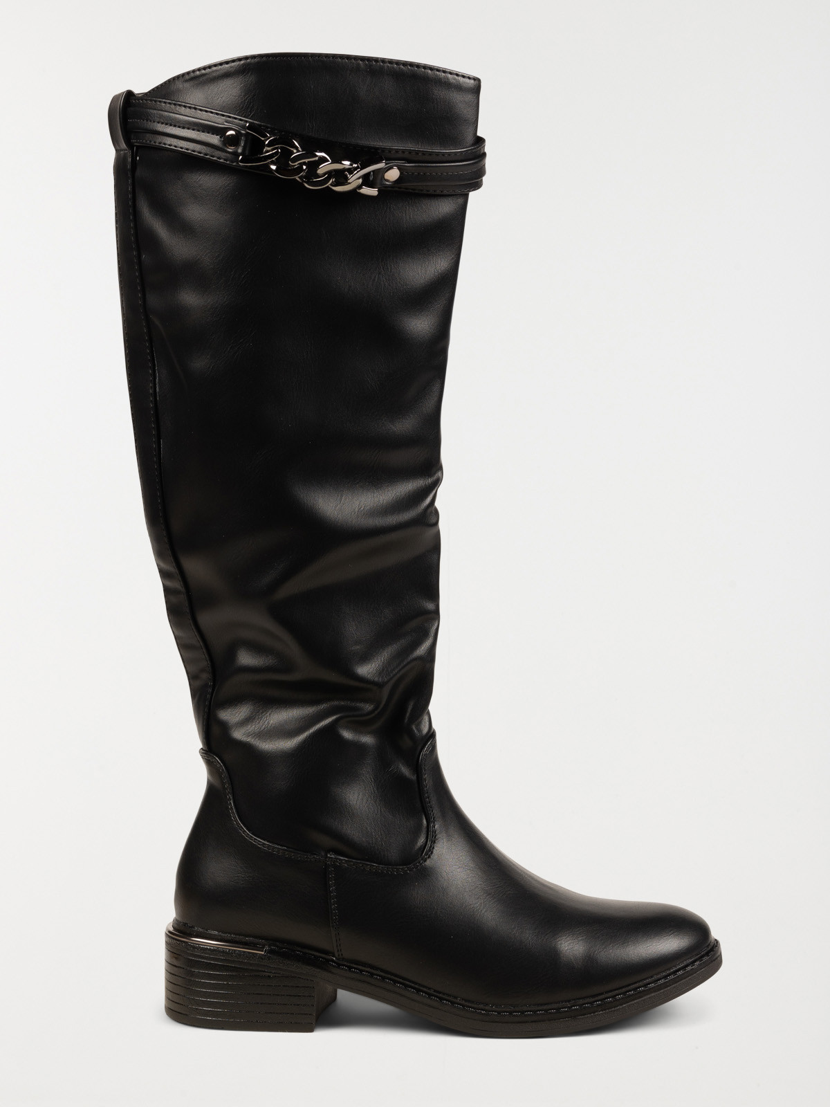 Botte plate femme noire (36-41)