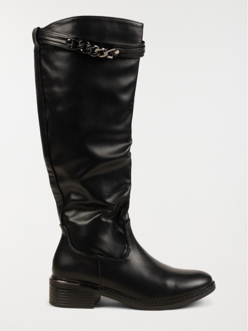 Botte plate femme noire...