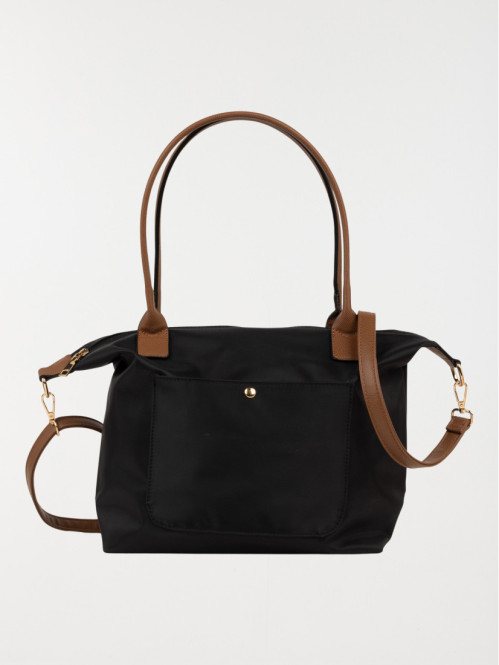 Sac à main bi-matière femme