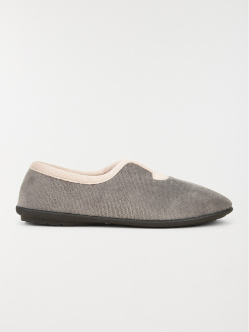 Pantoufles fermées gris (37-42)