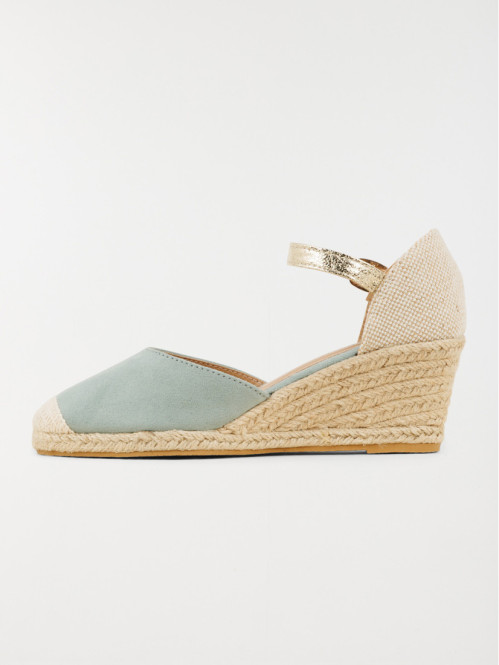 Sandales compensées vertes femme (36-41)