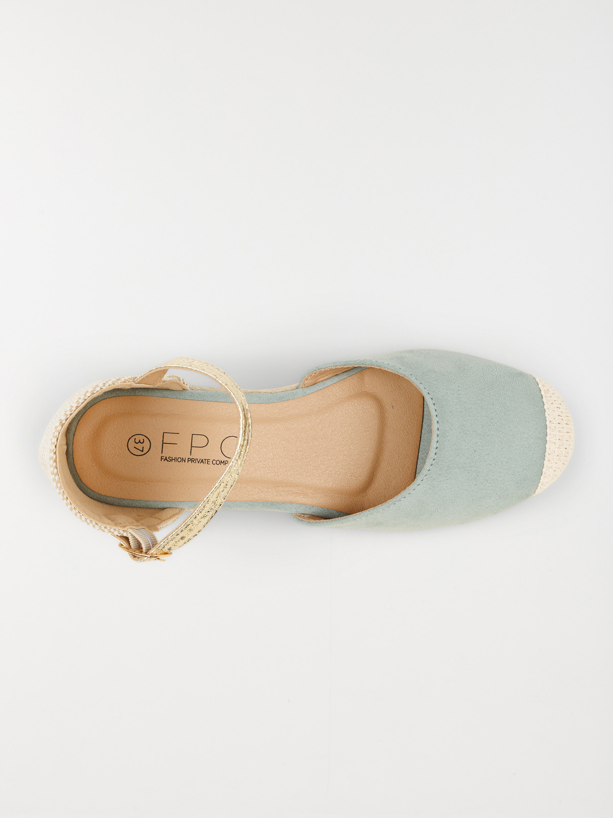 Sandales compensées vertes femme (36-41)