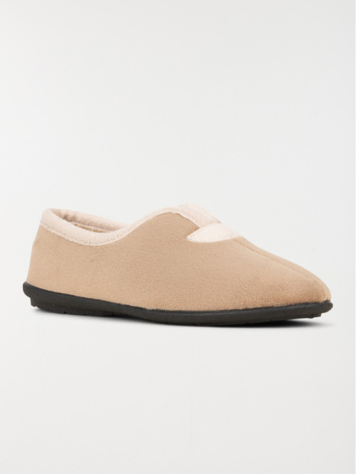 Pantoufles femme coloris camel (37-42)