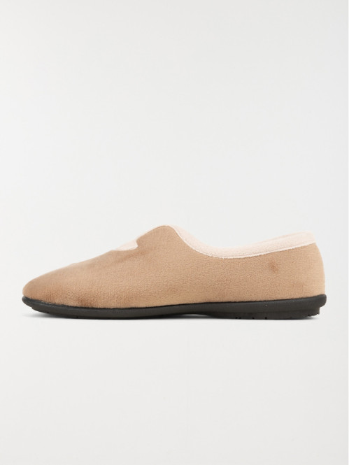 Pantoufles femme coloris camel (37-42)