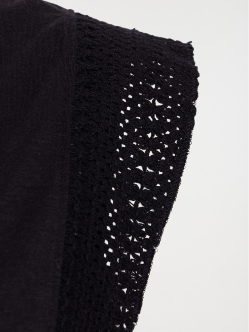 T-shirt noir grande taille...