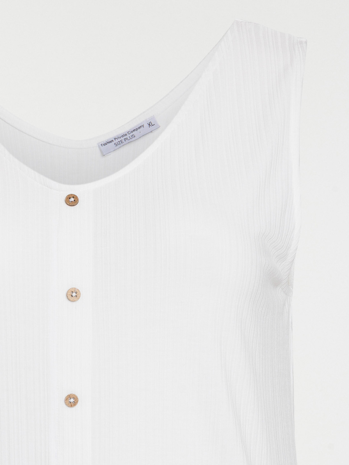 Débardeur écru grande taille femme