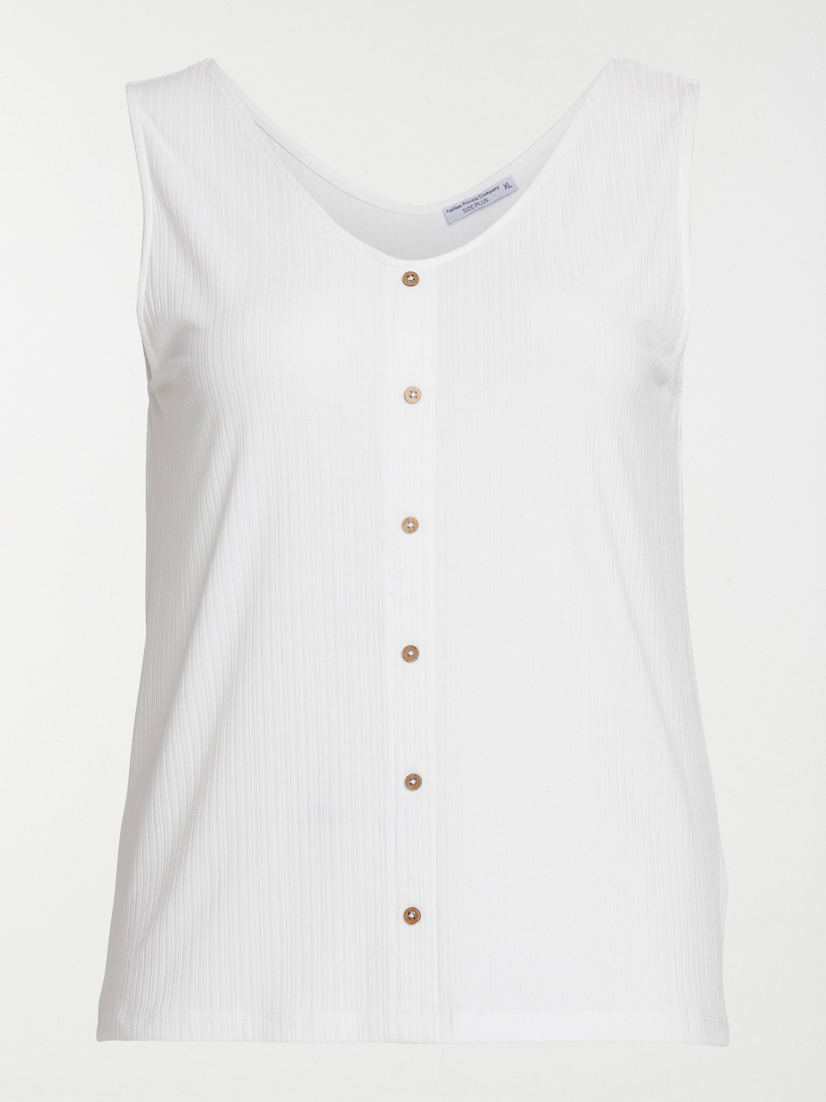 Débardeur écru grande taille femme