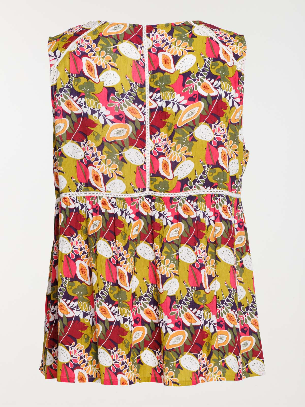 Blouse col V fleuri grande taille femme