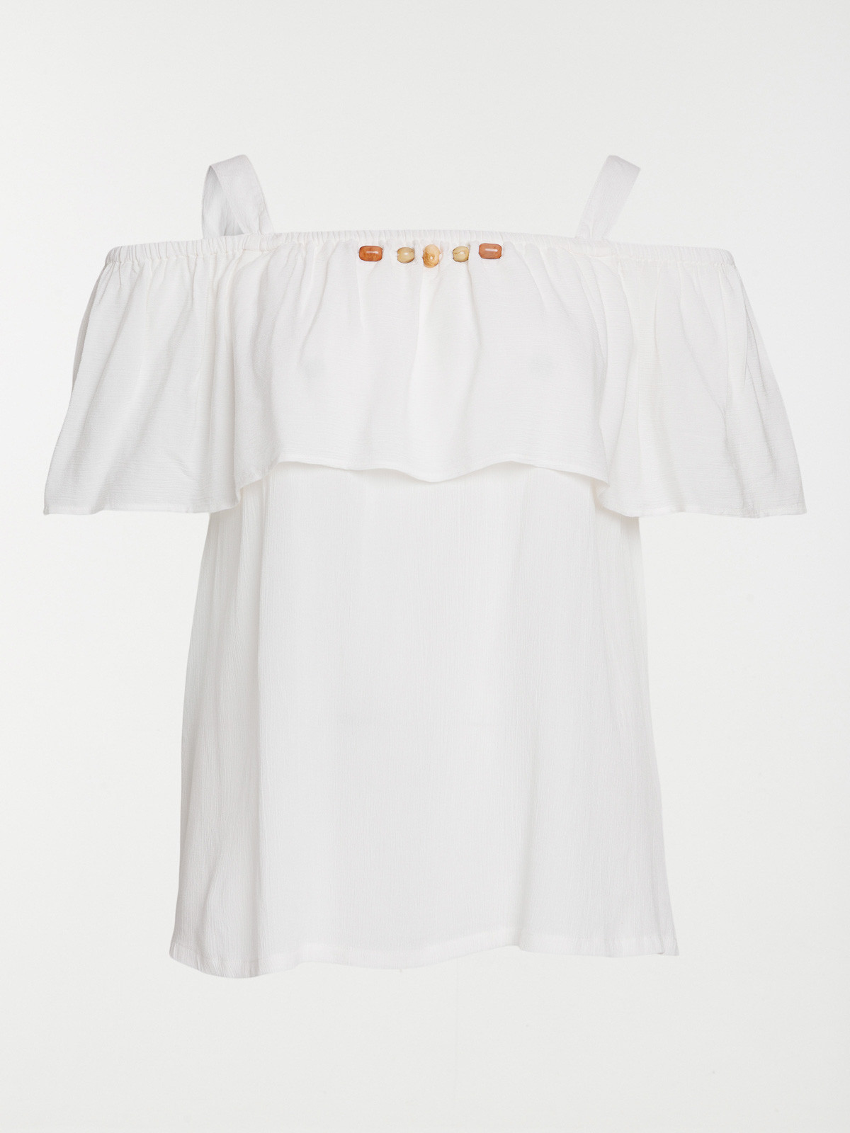 Débardeur perles grande taille femme