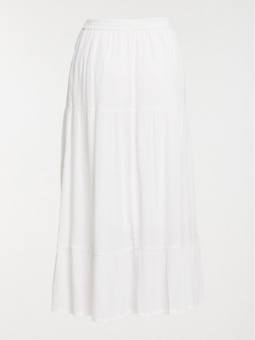 Jupe longue évasée écru...