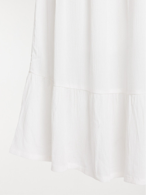 Jupe longue évasée écru...