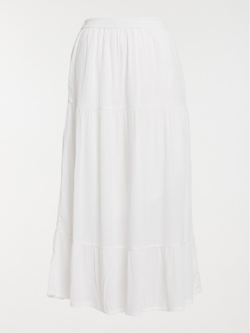 Jupe longue évasée écru...