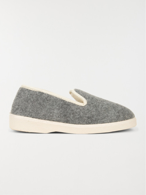 Pantoufle fermée femme gris (36-41)