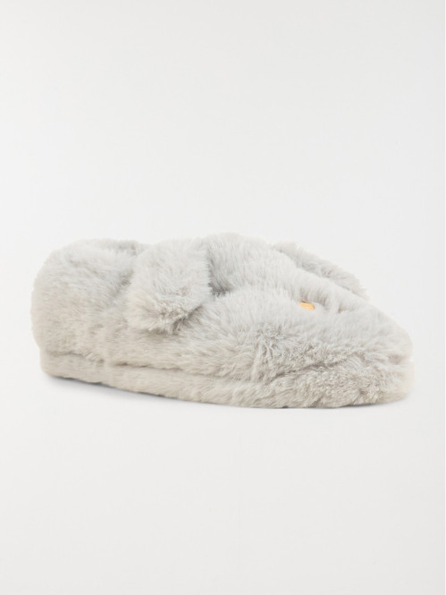 Chaussons lapin femme gris (36-41)