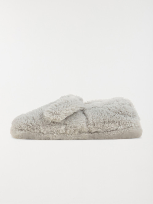 Chaussons lapin femme gris (36-41)