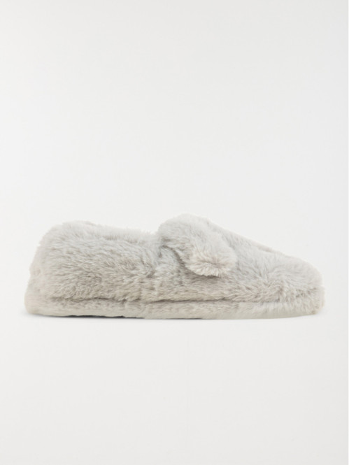 Chaussons lapin femme gris (36-41)