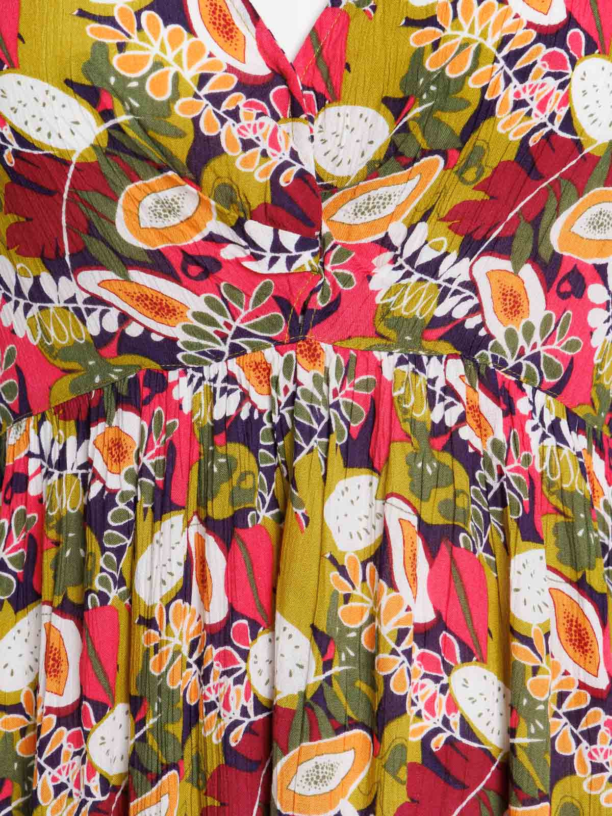 Robe longue motif grande taille femme