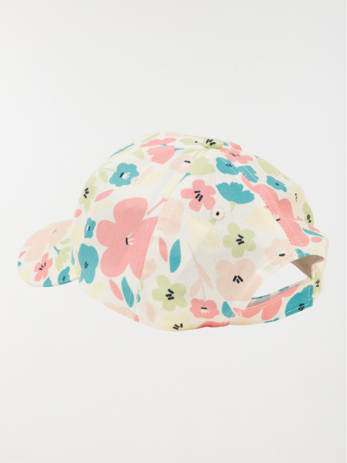 Casquette fille imprimée fleur