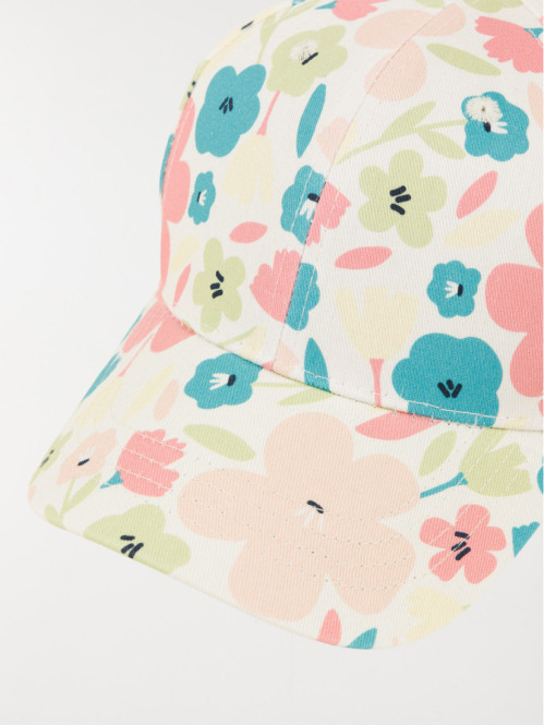 Casquette fille imprimée fleur