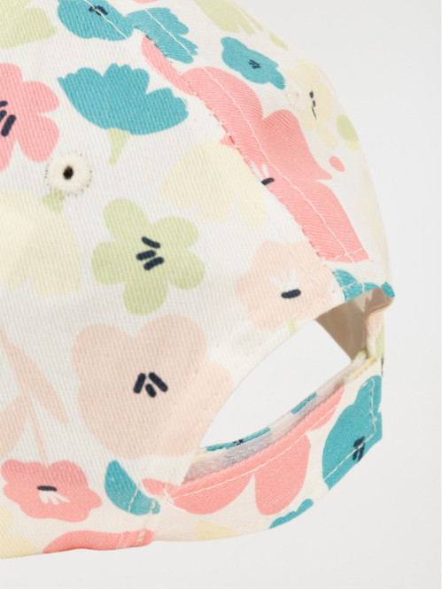 Casquette fille imprimée fleur