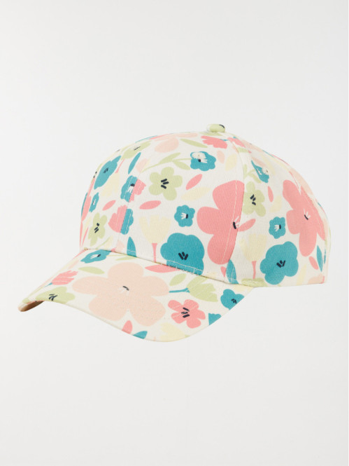 Casquette fille imprimée fleur