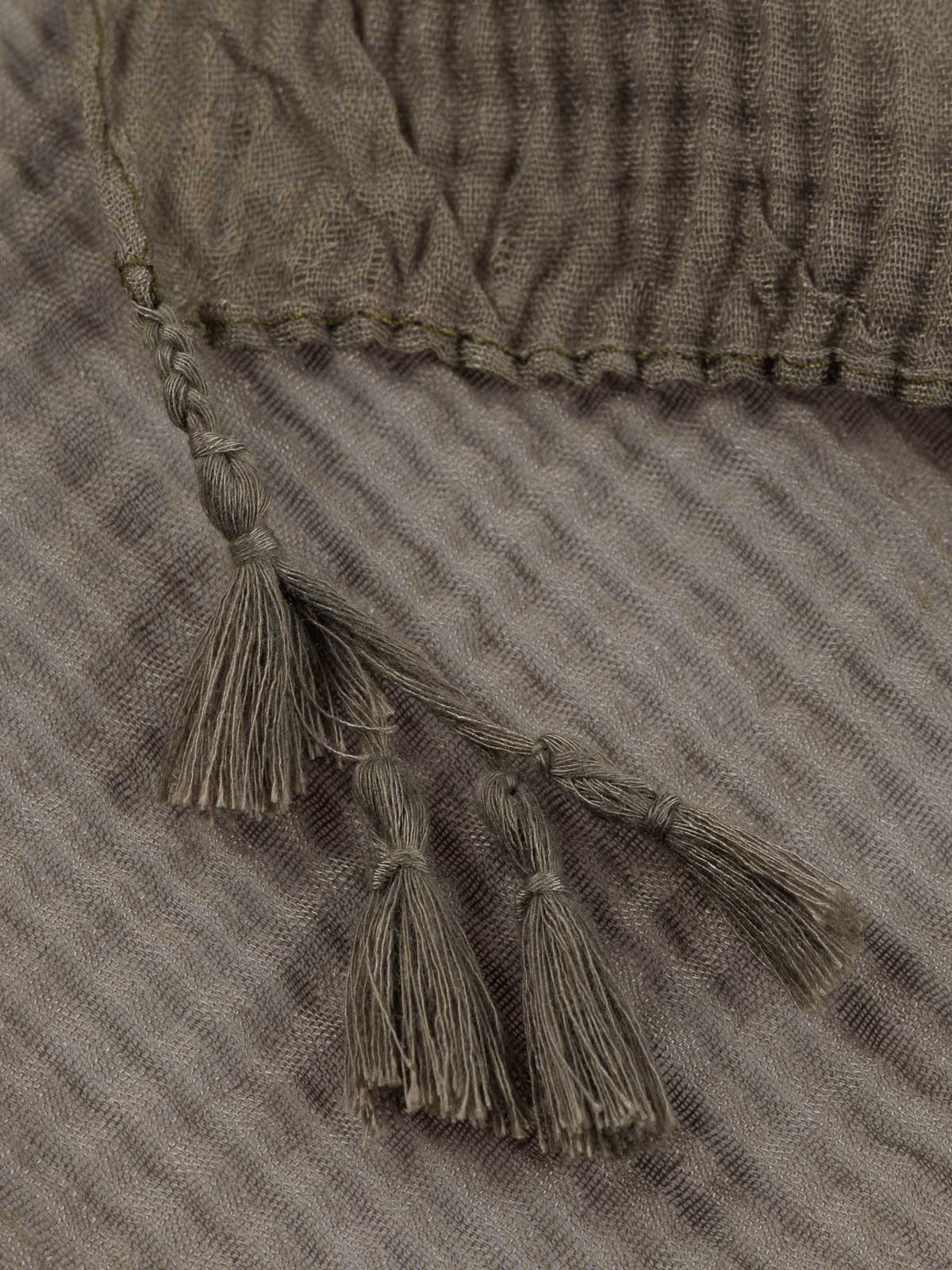 Foulard tilleul pompon femme