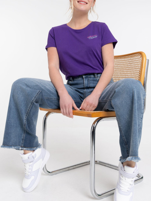 T-shirt ultra violet à...