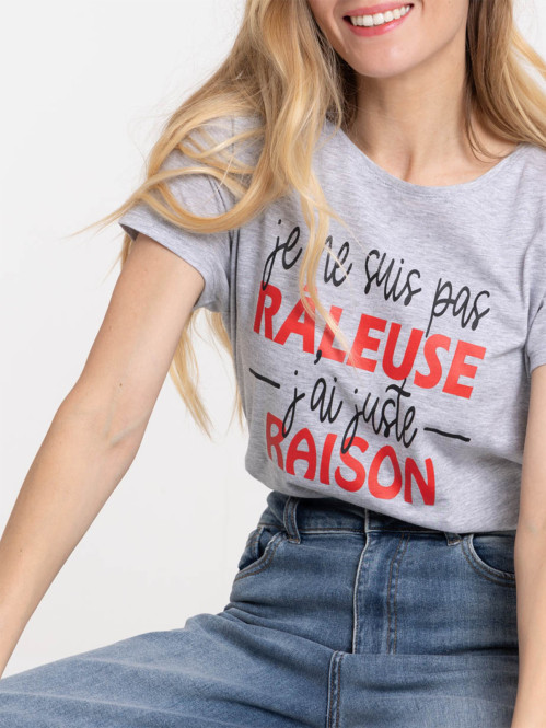 Tee-shirt gris chiné...