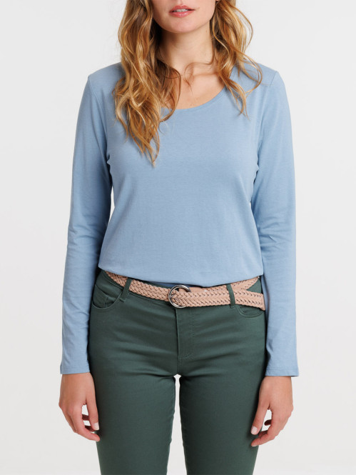 T-shirt denim stone femme