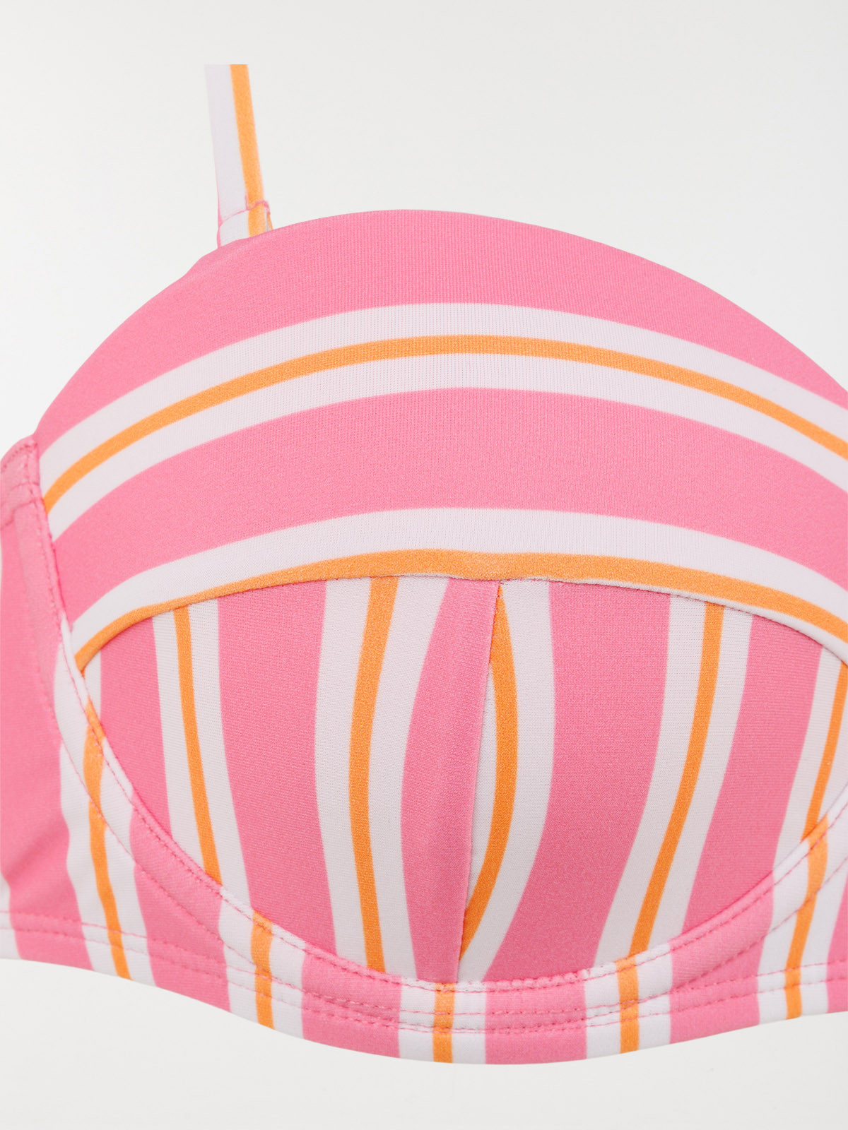 Haut de maillot de bain rayures femme