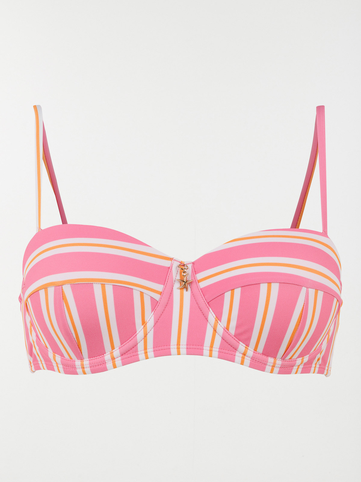Haut de maillot de bain rayures femme