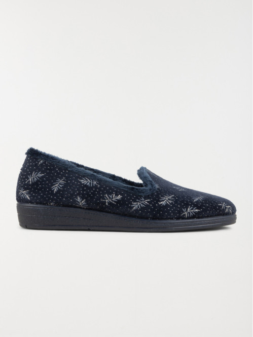 Pantoufle marine imprimée femme (36-41)
