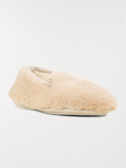 Chaussons beige tout doux femme (36-41)