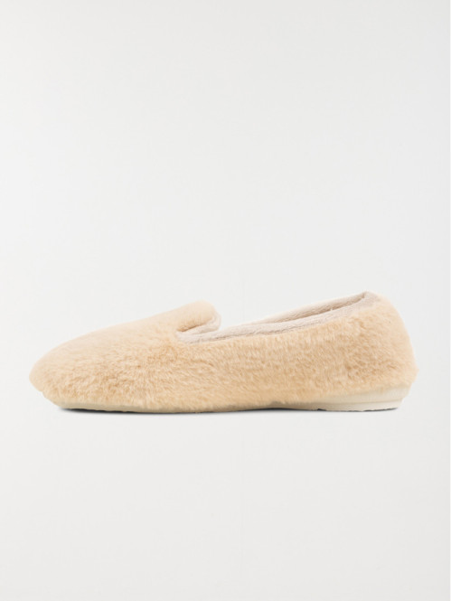 Chaussons beige tout doux femme (36-41)